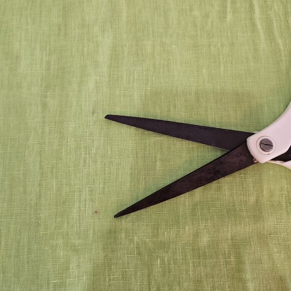 120% Lino Shirt Dress Lime Green Midi Linen Size XL or Italy 48 Belted Boho - Picture 8 of 15